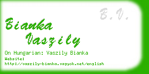 bianka vaszily business card
